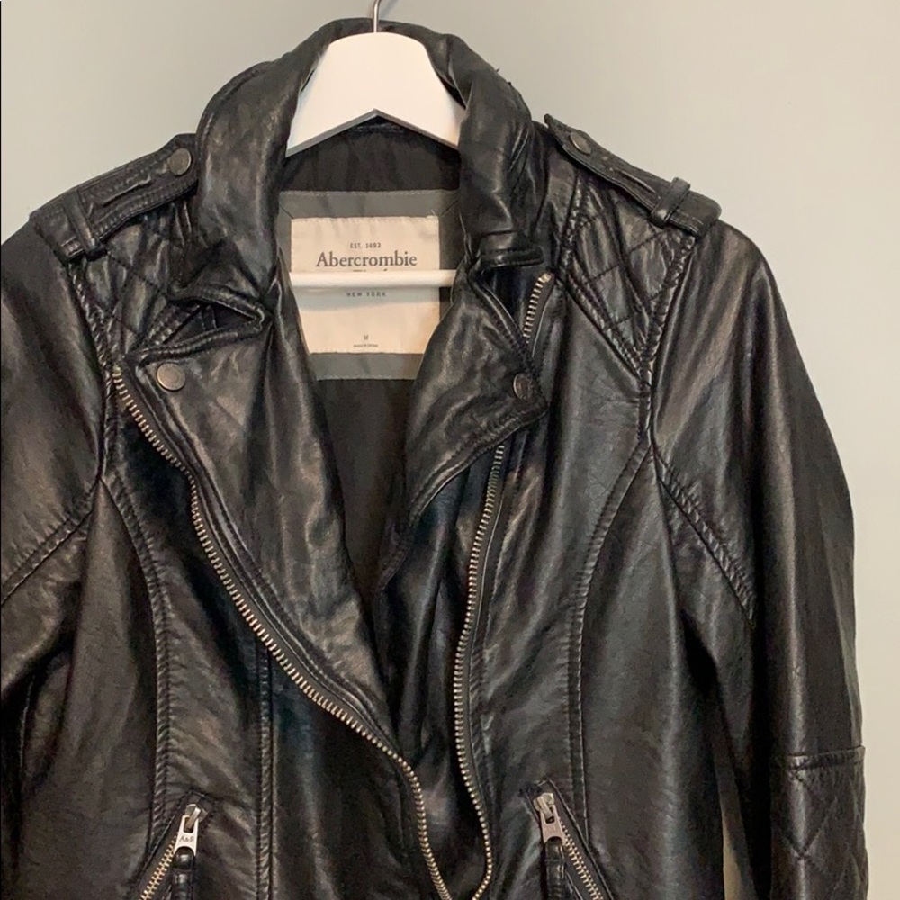 Abercrombie leather jacket